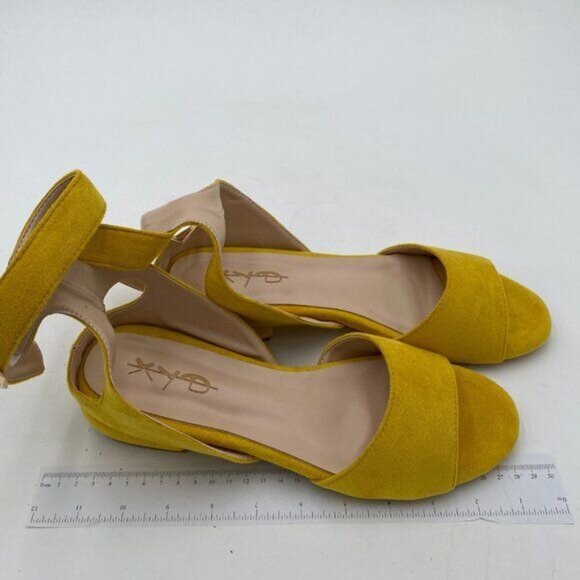 XYD Strappy Low Heel Sandal Pumps for Women Open Toe Ankle Strap Slingback - Picture 4 of 8